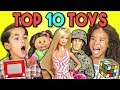 KIDS REACT TO TOP 10 TOYS OF ALL TIME (200th Episode!)