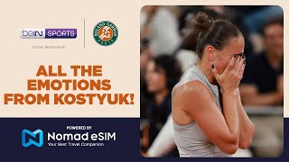 Kostyuk Soaks It All In After Reaching Maiden Grand Slam Semifinal  Rolandgarros 2026  Moments