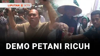 Demo Hari Pangan Sedunia, Petani dan Polisi Terlibat Saling Dorong | Liputan 6