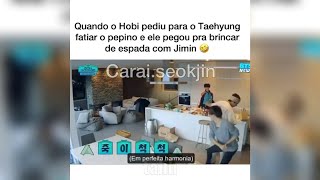 BTS MEMES BR #32 - tae brincando de espada com o Jimin