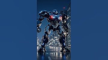 A police car speeding by suddenly turns into a city guard robot.