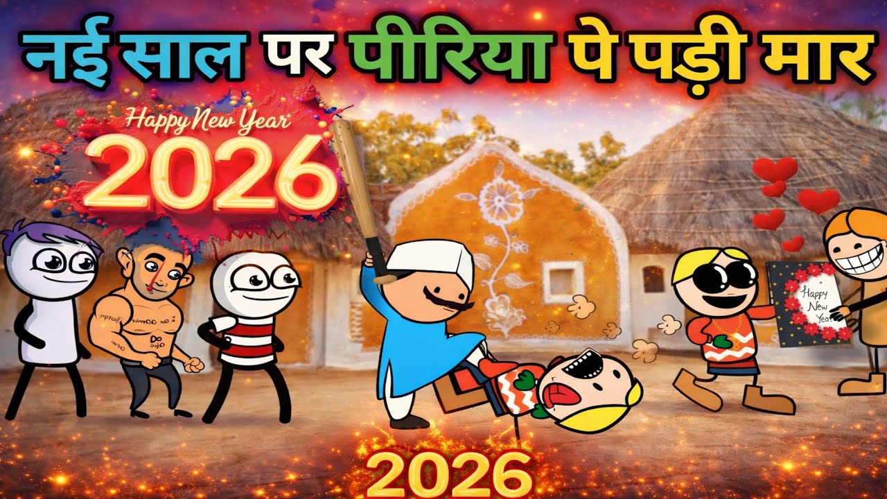 New Year पे पीरिया में सेटिंग के चक्कर में पड़ी मार😂 Fun With Anoop Comedy Video 