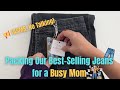 Packing Our Best Selling Jeans For A Busy Mom ASMR No Talking Zipper Pockets Waistband Check