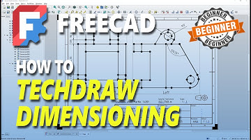FreeCAD Hoe TechDraw Dimensionering Tutorial
