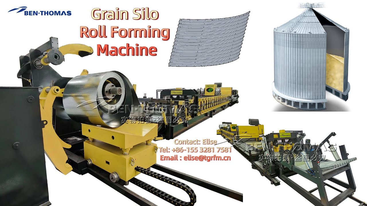 Roll forming line for 4″corrugation bins/silos grain bin manufacturing equipment