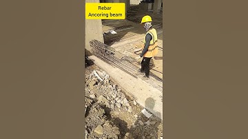 Rebar anchoring beam #construction#youtubeshorts eo#beam  #shorts #civilengineering #building