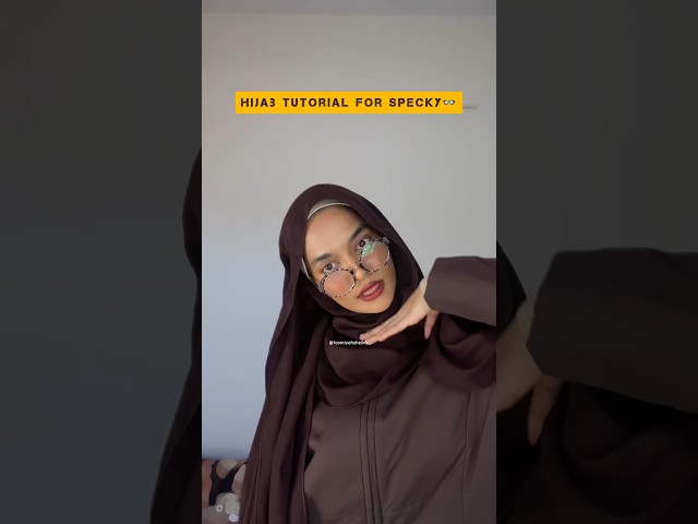 simple hijab tutorial for specky👓 #hijabtutorial #hijabwithtass #hijabstyle class=