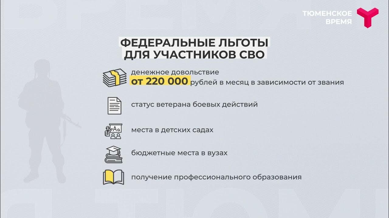 Новые льготы сво 2024