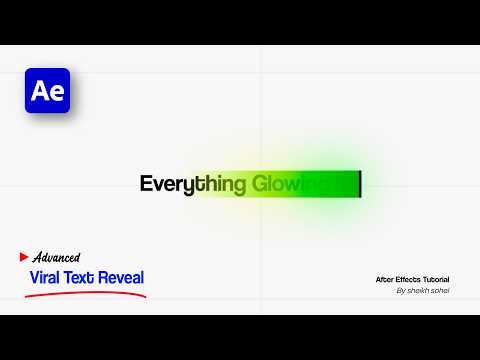 Viral Glowing Text Reveal Animation in After Effects (Advanced Tutorial)