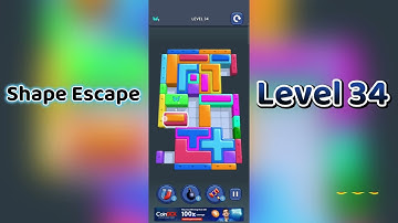 🔥 Shape Escape Level 34 Walkthrough | Can You Solve It? 🧠💥