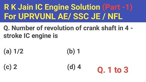 R. K. Jain IC Engine Solution Part-1