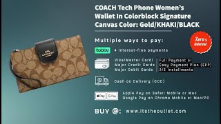 COACH® Outlet  Tech Phone Wallet In Colorblock Signature Canvas