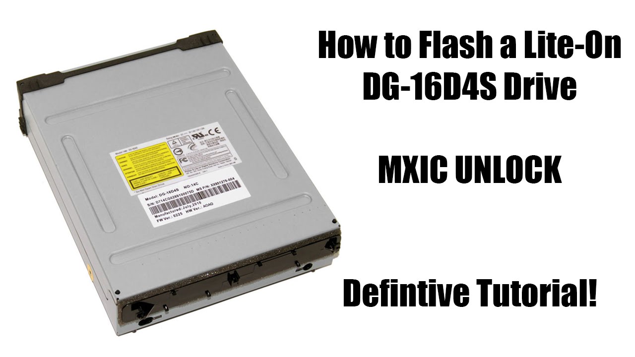 How to Flash an Xbox 360 Slim DG-16D4S MXIC Drive - YouTube