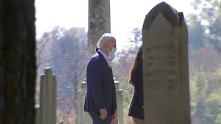 President Elect Joe Biden attends church after winning US election.