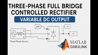 Three-Phase Full Bridge Controlled Rectifier | Variable DC Output in MATLAB Simulink