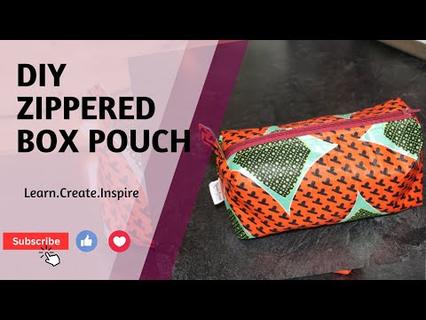 DIY Zippered Box Pouch/Small Pouch Idea/Easy Sewing Project