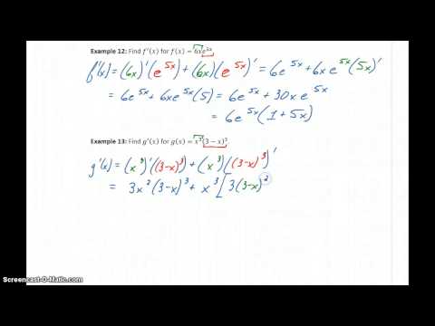 Busi Calc Derivatives of Composite Functions - Combining Properties