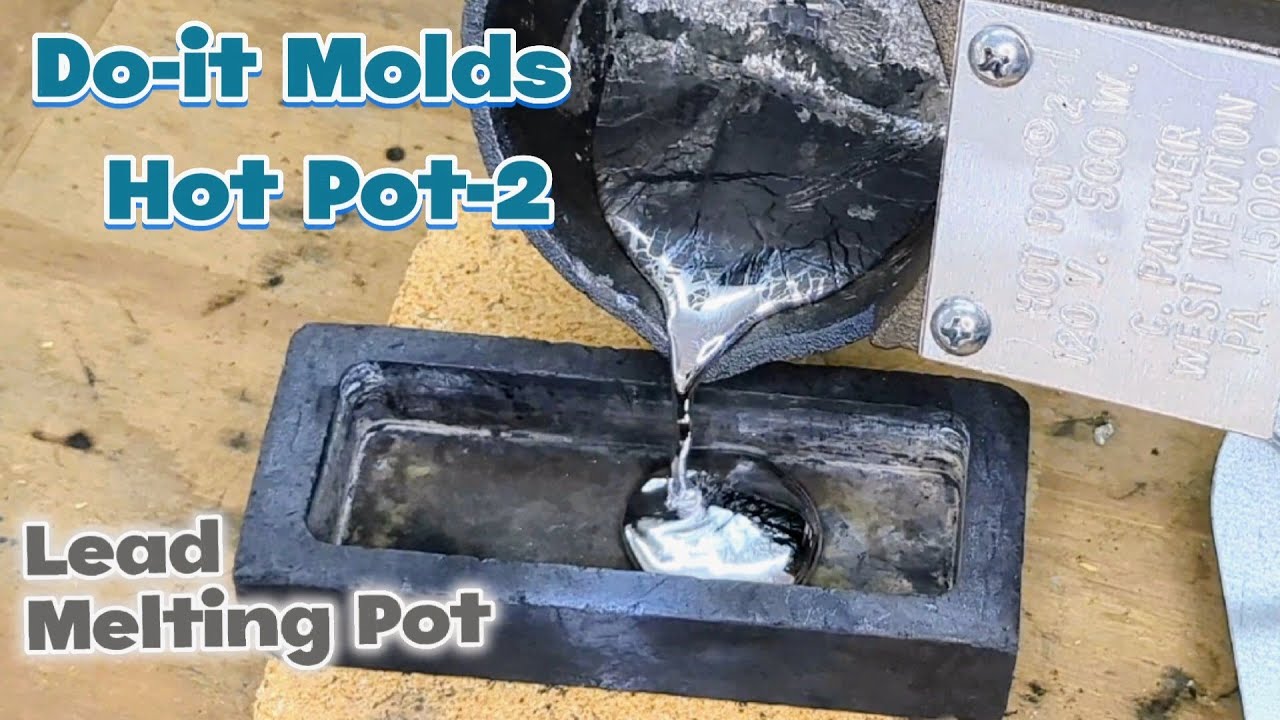 Do-It Hot Pot 2, Melts Lead Ingots Quickly, Electric Melting Pot for Lead, 4 Pound Capacity, Lead Melting Pot for Fishing Weight Molds & Bullet  Casting Molds