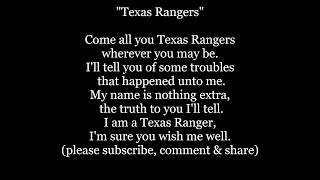 Texas rangers song lyrics words trending austin folk state sing along
music not chuck norris
