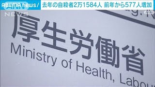 去年の自殺者は2万1584人　男性は13年ぶりに前年上回る　相談窓口の利用を　厚労省(2023年1月20日)