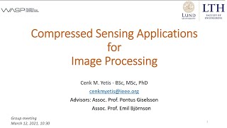 Compressed sensing applications for image processing