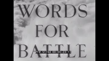 "WORDS FOR BATTLE"  1941 BRITISH PATRIOTIC  PROPAGANDA FILM  NARRATED BY SIR LAURENCE OLIVIER  51744