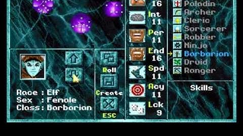 Might and Magic World of Xeen Example Character Creation