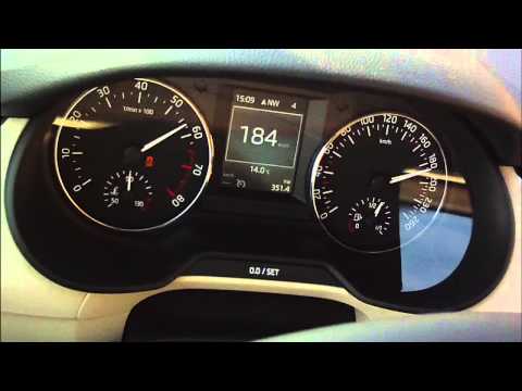 New Skoda Octavia 3 2013 1,8 TSI - acceleration 0-231 km/h