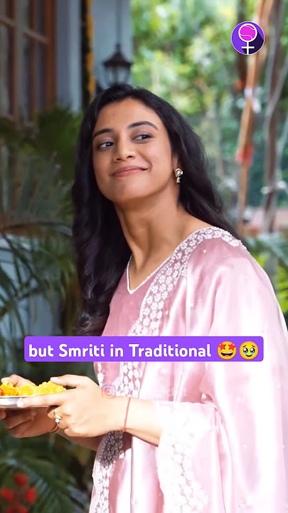 Smriti Mandhana in traditional wear ❤️🔥 #ytshorts