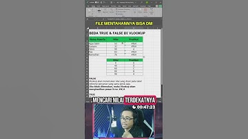 Kapan Pakai FALSE dan TRUE pada Rumus VLOOKUP Excel #belajarexcel #excel #vlookup #tutorialexcel