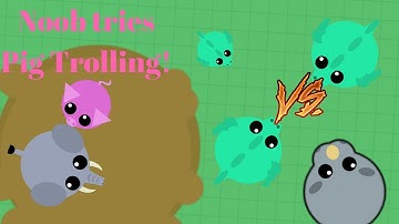 Mope.io Noob Attempts Pig Trolling + 1v1ing More 1v1