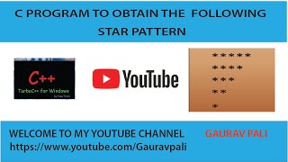 Printing Star Pattern Type 3 in C | Nested Loop| For O-Level | CS | IT| BCA | MCA | IGNOU | Students