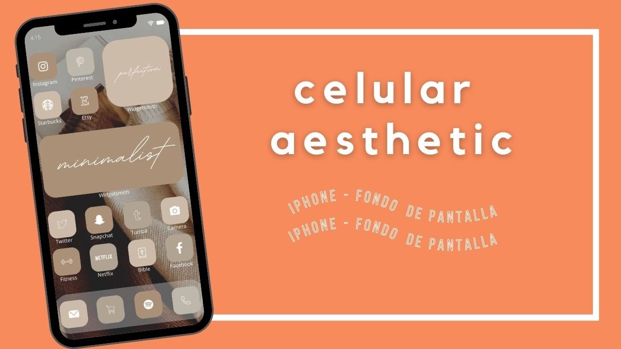 Como Personalizar tu Celular Aesthetic - Fondo de Pantalla Aesthetic Facil  - iOS 14 - YouTube