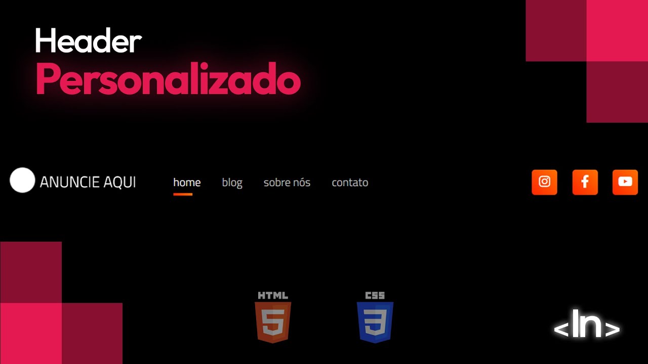 Como criar um MENU PERSONALIZADO com HTML e CSS - YouTube