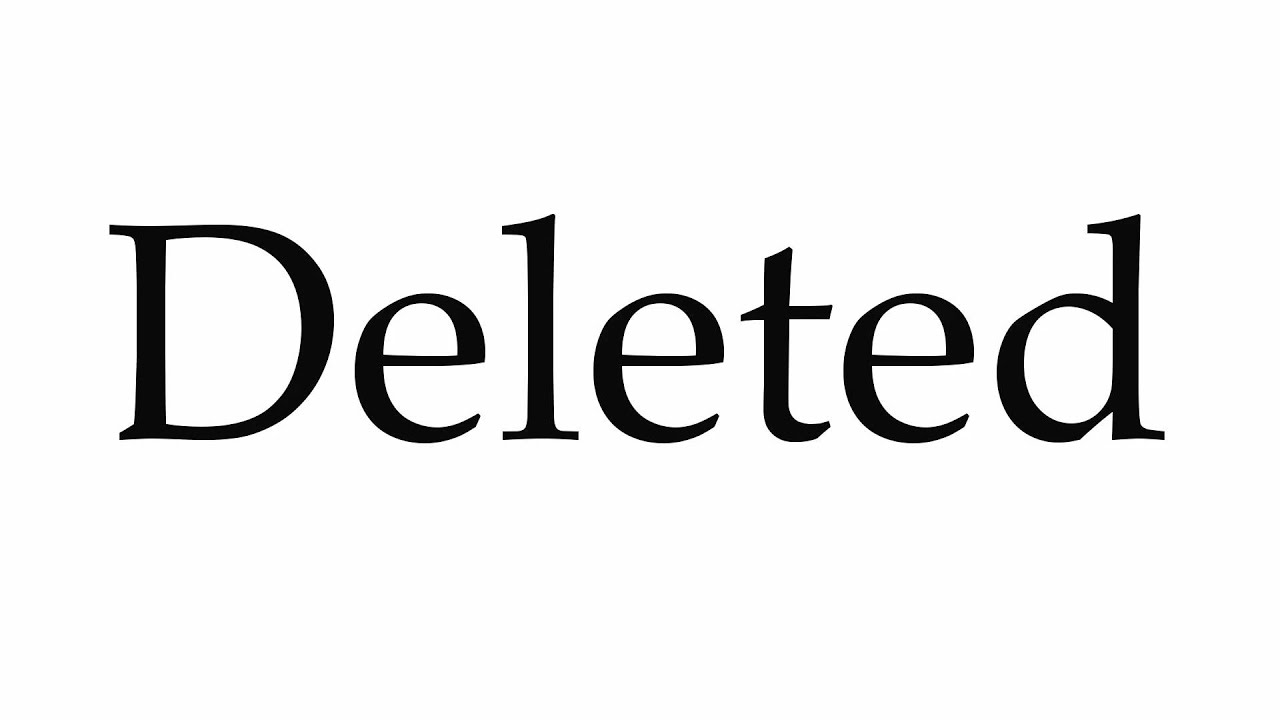 How to Pronounce Deleted - YouTube