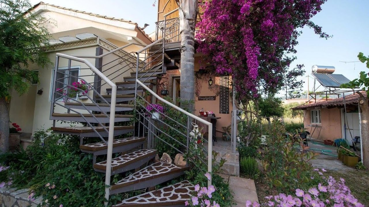 Bougainvillea house with view near the beach, Pharae, Greece