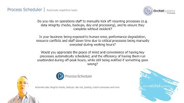 Process Scheduler for Sage 300 - Overview