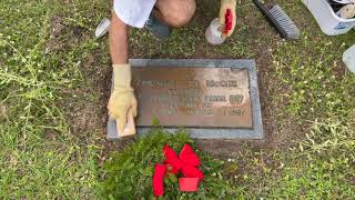 Wreaths Across America at Neglected Veteran Headstones