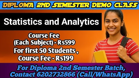 Data Collection & types - Statistics and Analytics Demo Class ।। Diploma 2nd Semester ।। All Branch