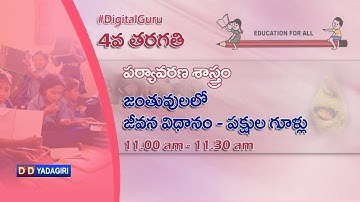 4th Class EVS || జంతువులలో జీవన విధానం - పక్షుల గూళ్లు  || School Education || September 30, 2020
