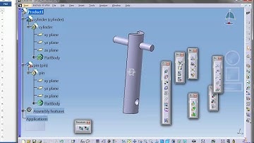 FEA, Assembly of Pulled Cylinder, Catia Finite Elements, Nader G. Zamani
