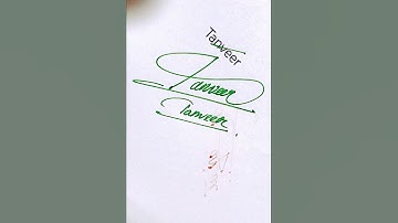 Tanveer name Signature Style/Best Signature idea #Viralshort