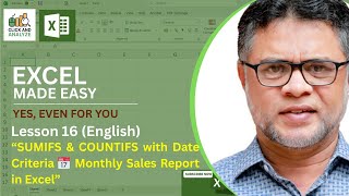 𝐋𝐞𝐬𝐬𝐨𝐧 𝟏𝟔 | 𝐄𝐱𝐜𝐞𝐥 𝐒𝐔𝐌𝐈𝐅𝐒 & 𝐂𝐎𝐔𝐍𝐓𝐈𝐅𝐒 𝐰𝐢𝐭𝐡 𝐃𝐚𝐭𝐞 𝐂𝐫𝐢𝐭𝐞𝐫𝐢𝐚 | 𝐌𝐨𝐧𝐭𝐡𝐥𝐲 𝐑𝐞𝐩𝐨𝐫𝐭 𝐄𝐱𝐚𝐦𝐩𝐥𝐞 | 𝐄𝐱𝐜𝐞𝐥 𝐓𝐮𝐭𝐨𝐫𝐢𝐚𝐥