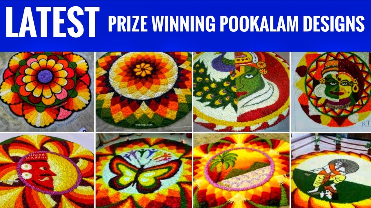 Latest onam pookalam designs /prize winning onam pookalam / flower ...