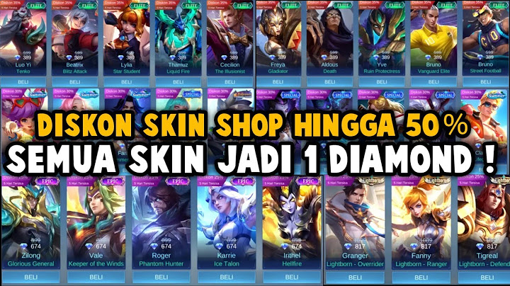 BOCORAN DISKON SKIN SHOP DIAMOND KUNING HINGGA 50% ! SEMUA SKIN JADI 1 DIAMOND !!
