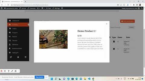 Dokan Multi Vendor Product Quick View inside Modal Popup Working demo