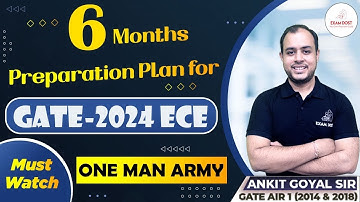 6 Months Preparation Plan for GATE 2024 ECE | Must Watch  | Ankit Goyal | One Man Army