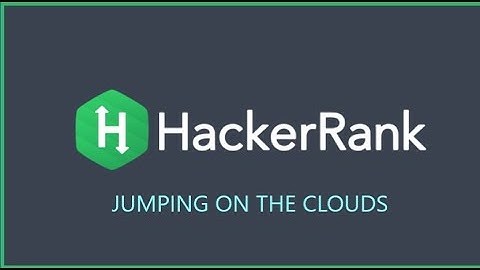Jumping on the Clouds HackerRank Solutions in C++ || ENGLISH || @CI