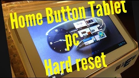 how to android tablet pc hard reset reboot  restore with home button