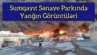 Sumqayit Senaye Parkinda Yeni Yangin Goruntuleri (Azersun Yag Zavodu) Resimi